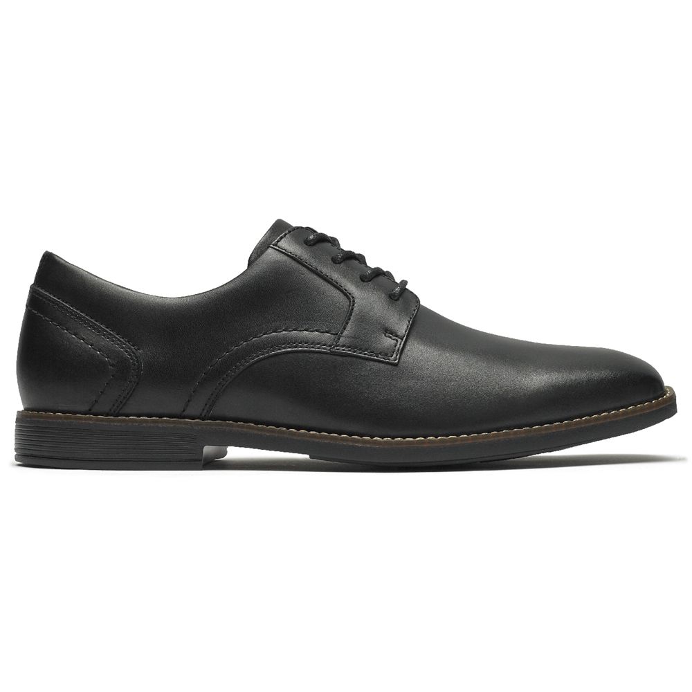 Pantofi Oxford Barbati Rockport Slayter Plain Toe Negrii - Romania 3862-HLGIY